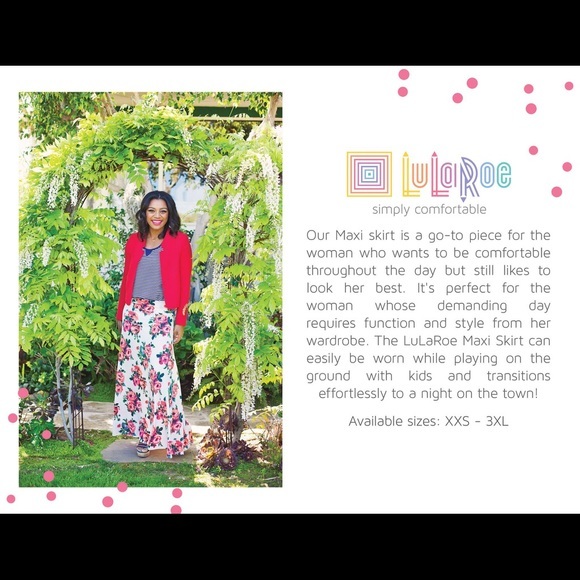 Vibrant Maxi Skirt Retro Flowy LuLaRoe Stretch - Picture 7 of 8